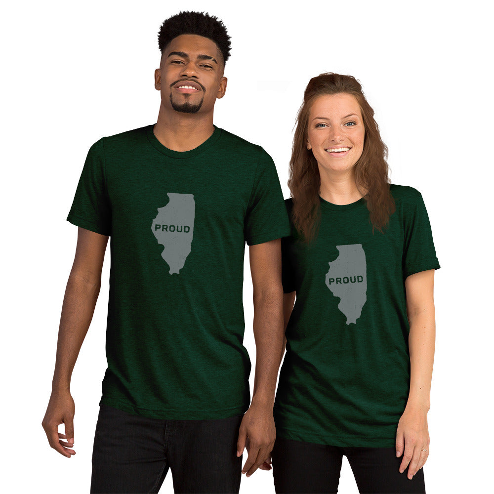 PROUD ILLINOISAN Men's and Women's T-shirt