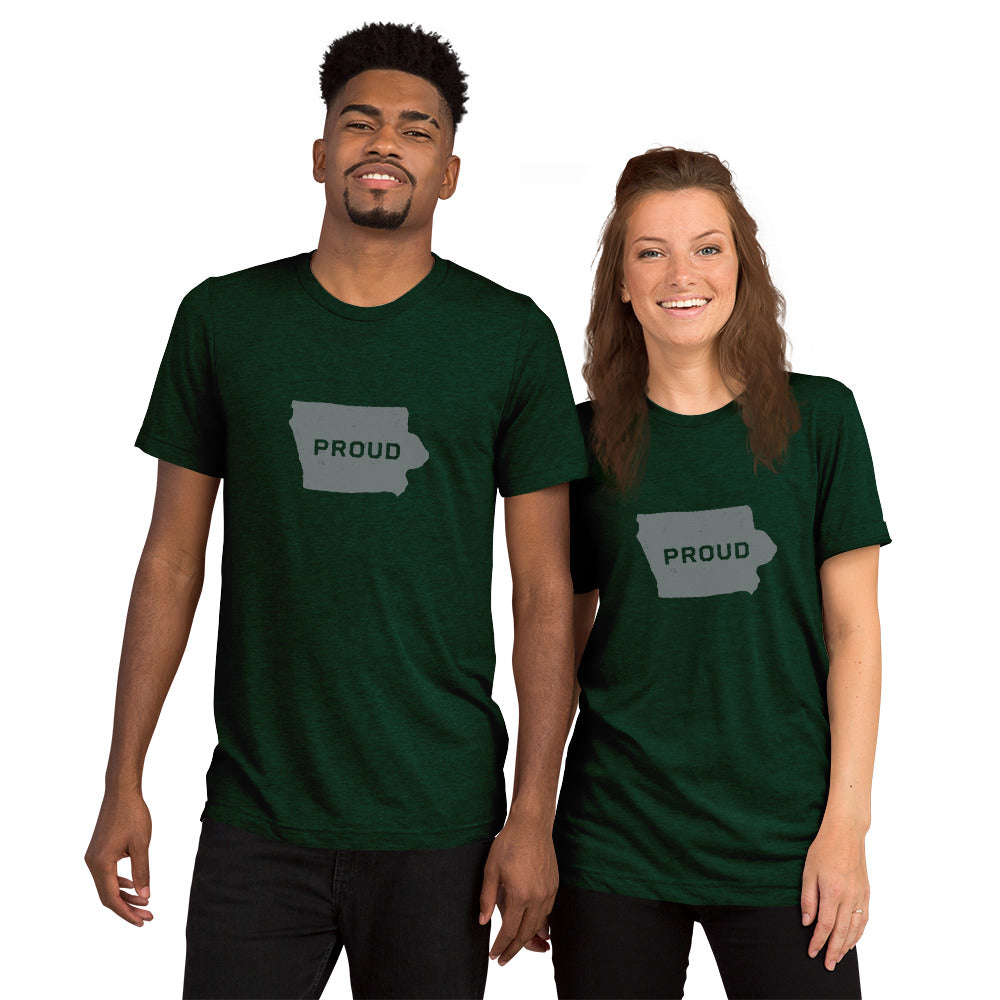 PROUD IOWAN Men's and Women's T-shirt