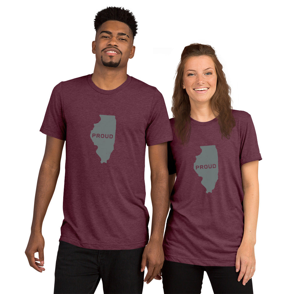 PROUD ILLINOISAN Men's and Women's T-shirt