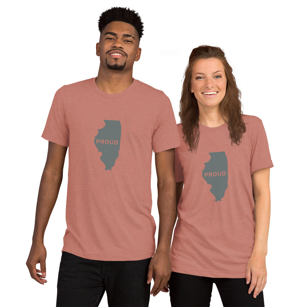 PROUD ILLINOISAN Men's and Women's T-shirt