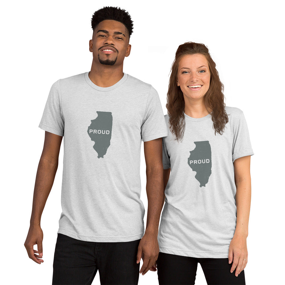 PROUD ILLINOISAN Men's and Women's T-shirt