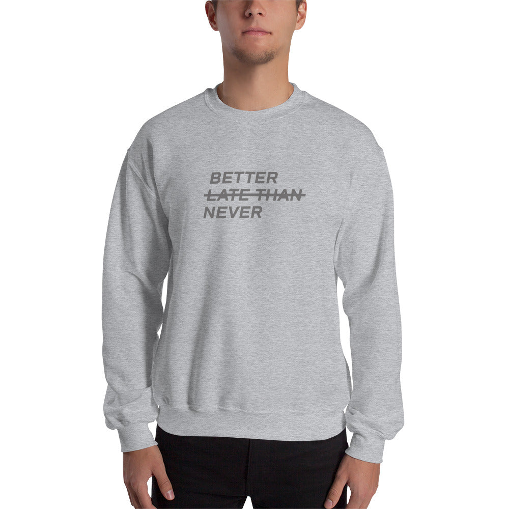 BETTER LATE THAN NEVER™ Men's Sweatshirt